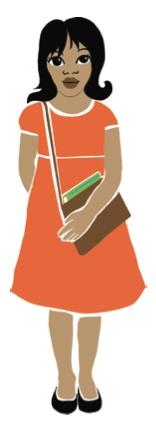 NWRM orange dress standing
